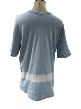Barneys Co-op NEW NWT sky blue dip dye cotton short sleeved mens t-shirt top XL